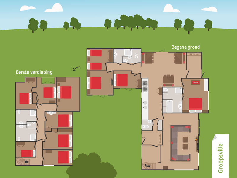 Plattegrond van de locatie 