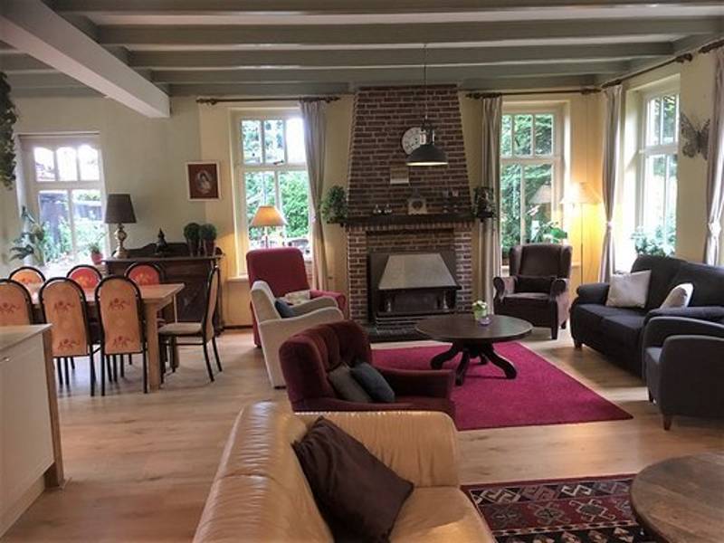 Een chique huiskamer. 