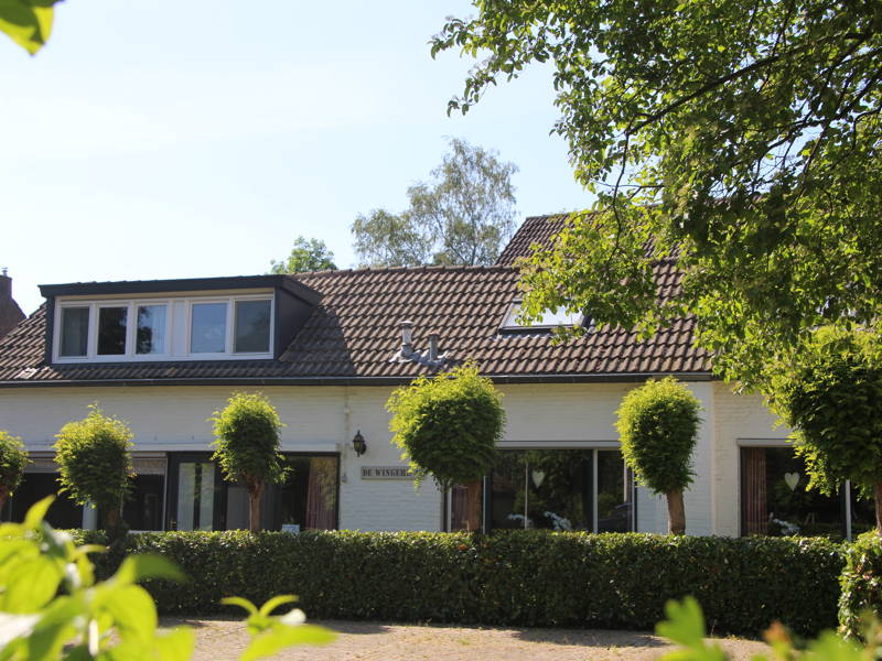 De voorkant van de accommodatie.