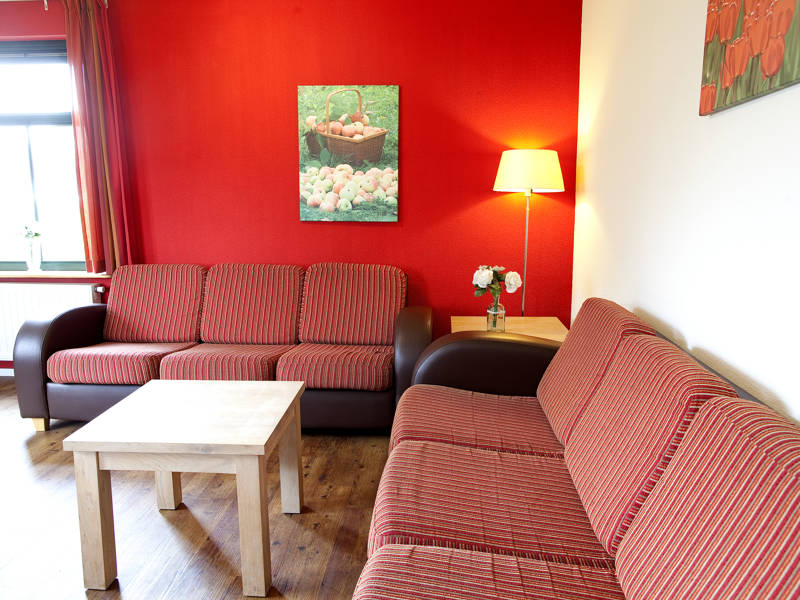 woonkamer groepsaccommodatie Bant 24 personen